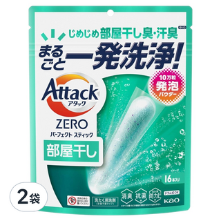 Attack ZERO 極效洗衣霸 室內晾乾型, 16支, 2袋