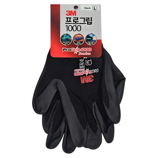 쓰리엠 프로그립 1000 안전장갑, 블랙, 1개