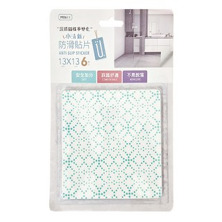 UdiLife 優的生活大師 小清新防滑貼片 6片組 安全加分 踩踏舒適 不易脫落, 綠色 + 白色, 1組