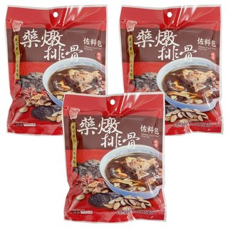 茂喜食品 藥燉排骨佐料包, 溫和不上火, 精選道地藥材, 秋冬季必備補品, 100g, 3包