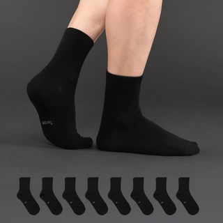 Sockpiens 男性專用Deo-Free足弓支撐無氣墊運動襪 除臭中筒襪 8雙組