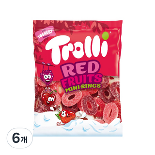 Trolli 紅果迷你環狀軟糖, 100g, 6個