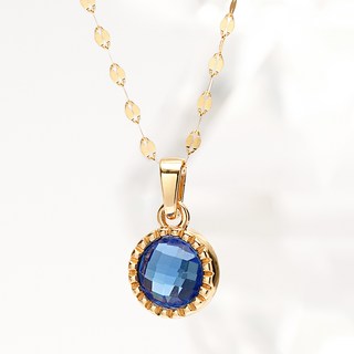 JuriEtte 14K/18K女款日常倫敦藍金項鍊+贈品戒指+購物袋