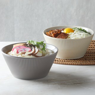 코멧 홈 도자기 다용도 넓은 면기 2종 세트, 크림, 모카, 1세트