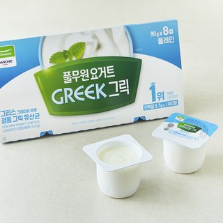 풀무원다논 그릭 플레인 요거트, 90g, 8개입, 1개