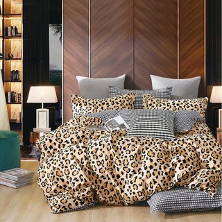LoveCity 寢城之戀 200織100%純棉 兩用被床包組(炫酷豹紋)