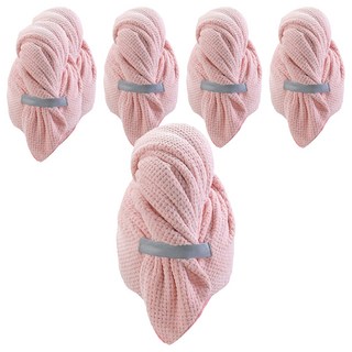 乾髮神器2代 超強力吸水乾髮帽 KDOT-980, 6個, 粉色