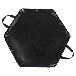 上手家居 矽膠 六角形防火墊 耐高溫 耐磨抗撕裂 附贈收納袋, 黑色, 1個