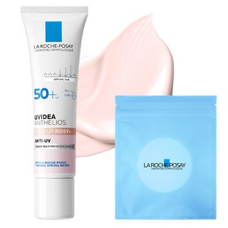 라로슈포제 유비데아 톤업 로지 플러스 글로우 선크림 SPF50+ PA++++ 30ml + 화장솜 30p 세트, 1개
