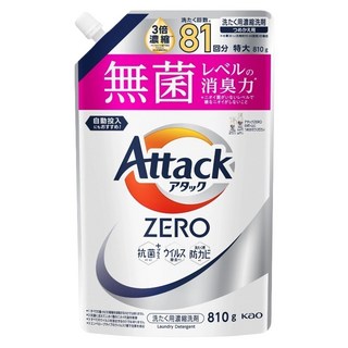 Attack 一匙靈 zero洗衣精 補充包 AC-HEC革新技術, 810g, 1包
