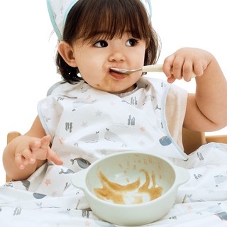 babyclo 多功能防水無袖圍兜 拉鍊款 6個月~3歲適用, 藍色鯨魚款, 1件, 1件