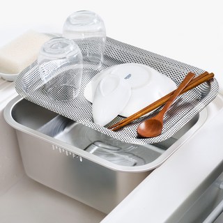 Le made 全不鏽鋼304方形洗碗槽 + 瀝水盤套組, 銀色, 1套