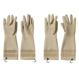 JAJU 고무장갑 36cm, 라이트베이지, FREE(one size), 2세트