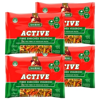 SAN REMO 蔬菜螺絲麵, 375g, 4包