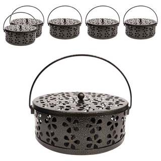 小麥購物 金屬蚊香盒 Y531 15 x 15 x 7.5cm 古銅色, 6個