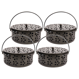 小麥購物 金屬蚊香盒 Y531 15 x 15 x 7.5cm 古銅色, 4個