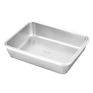 不鏽鋼保鮮盒 附透明蓋 小號(13.5 x 10.5 x 6cm) 金屬色, 1入, 4個