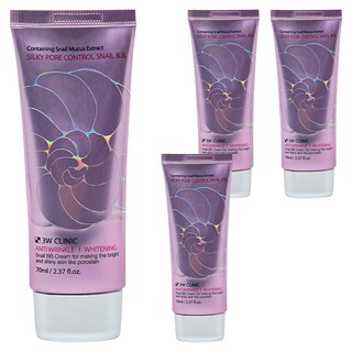 3W CLINIC 絲滑毛孔隱形蝸牛BB霜, 單色, 4條, 70ml