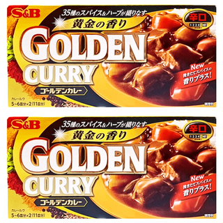 S&B 黃金咖哩塊 辛口, 35種香料&香草, 198g, 2盒