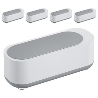 超聲波眼鏡/飾品清洗機 一般款, 高頻震動快速清潔, 適用多種飾品, 5個, 白色