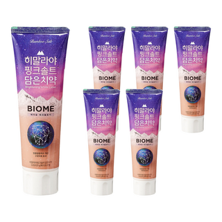 BAMBOO SALT 竹鹽 喜馬拉雅粉晶鹽牙膏 BIOME雙效, 100g, 6條