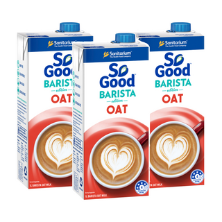 So Good 咖啡師燕麥奶, 質地濃厚 穀物香氣, 全素可食 無糖無膽固醇, 1L, 3瓶