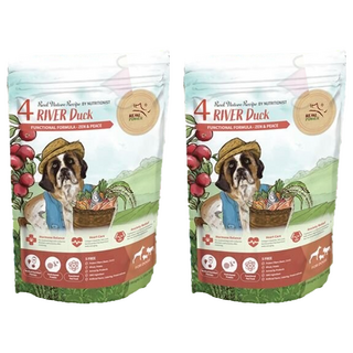 REAL POWER 瑞威 全齡狗飼料 4號河岸雁鴨,鴨肉, 機能配方, 舒緩情緒, 2kg, 2袋