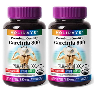 HOLIDAYS 藤黃果萃取錠800, 120錠, 2罐