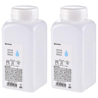 NAKAYA 日本 塑膠液體儲存容器 冷水壺 2個, 透明白, 800ml, 1組