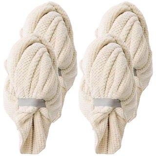 乾髮神器2代 超強力吸水乾髮帽 KDOT-980, 4個, 白色