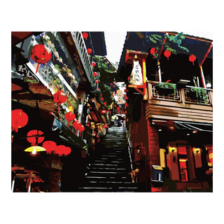 ArtLife 藝術生活 數字油畫DIY TW028 40 x 50cm, 九份風情, 1組