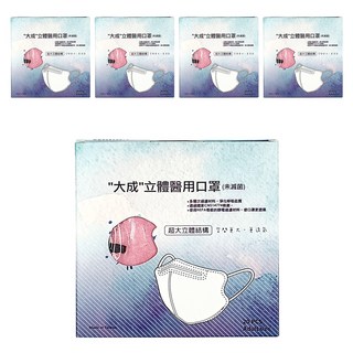 大成過濾 5D鳥嘴口罩, 20片, 5盒, 玫瑰紅