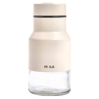 HOLA 和樂家居 多孔旋轉玻璃調味罐 5 x 4 x 11cm 白色 175g, 130ml, 1瓶