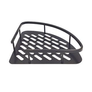 浴室置物架 三角形 標準款, 黑色, 1個