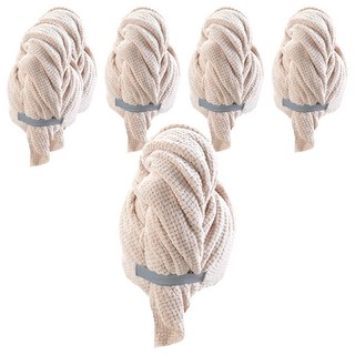 小麥購物 乾髮神器2代 超強力吸水乾髮帽 KDOT-980, 6個, 米色