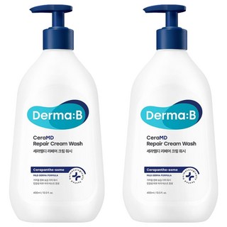 Derma B 神經醯胺潤膚沐浴乳 豐富柔軟的泡沫質地, 400ml, 2瓶