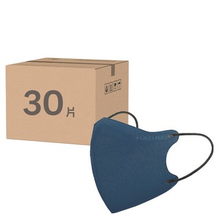HAOFA 氣密型 N95 立體醫療口罩 S, 暮光藍, 30片, 1組