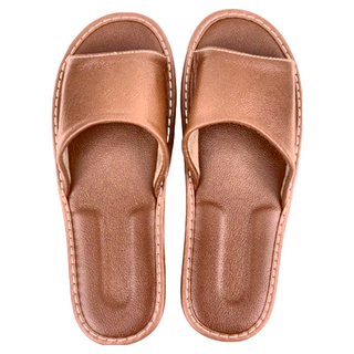 頭層牛皮防滑室內拖鞋 PVC橡膠底, 29, 深棕, 1雙