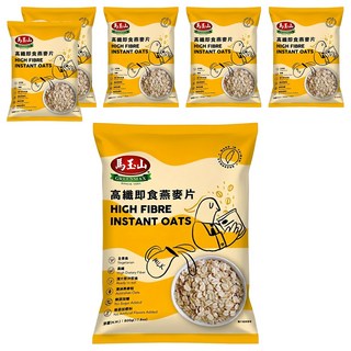 馬玉山 高纖即食燕麥片, 500g, 6包