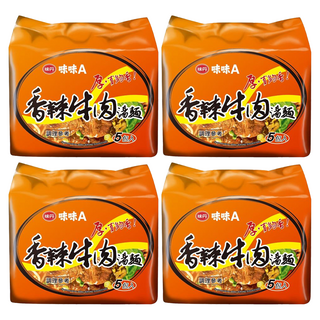 味丹 味味A 香辣牛肉湯麵 83g, 20包