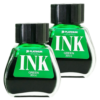 PLATINUM 白金牌 鋼筆專用墨水 INK-400, 綠色, 2罐