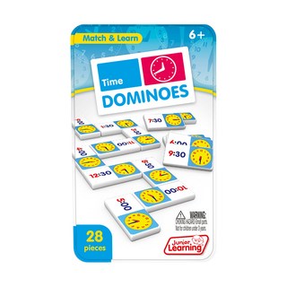 Junior Learning 骨牌接龍數學遊戲-時間 益智桌遊 親子互動學習時間概念, 時間, 1組