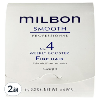 mILBOn 絲柔護髮系列 NO.4 細軟髮 4個, 2組, 36g