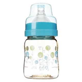 US baby 優生 真母感PPSU奶瓶, 160ml, 藍色, 1個