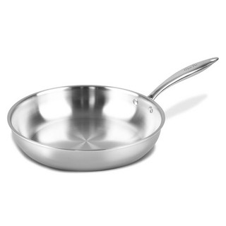 WONHA IH爐適用單柄304不鏽鋼圓平底鍋, 28cm, 1個