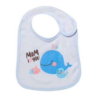 New Star 明日之星 柔軟毛巾寶寶圍兜 防水底層 19.5*30cm, 顏色隨機, 1入, 1個