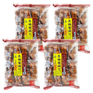 黑熊 黑糖蜜麻花，台灣製造, 180g, 4袋
