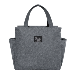 AXIS 艾克思 防潑水素色保溫袋 便當袋 鋁箔內層 輕巧耐用 多用途, 灰色, 1個