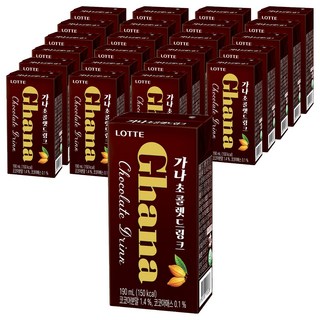 LOTTE 樂天 Ghana 加納 巧克力飲品, 190ml, 24個