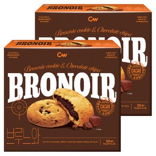 CW 巧克力豆布朗尼夾心餅乾, 165g, 2盒